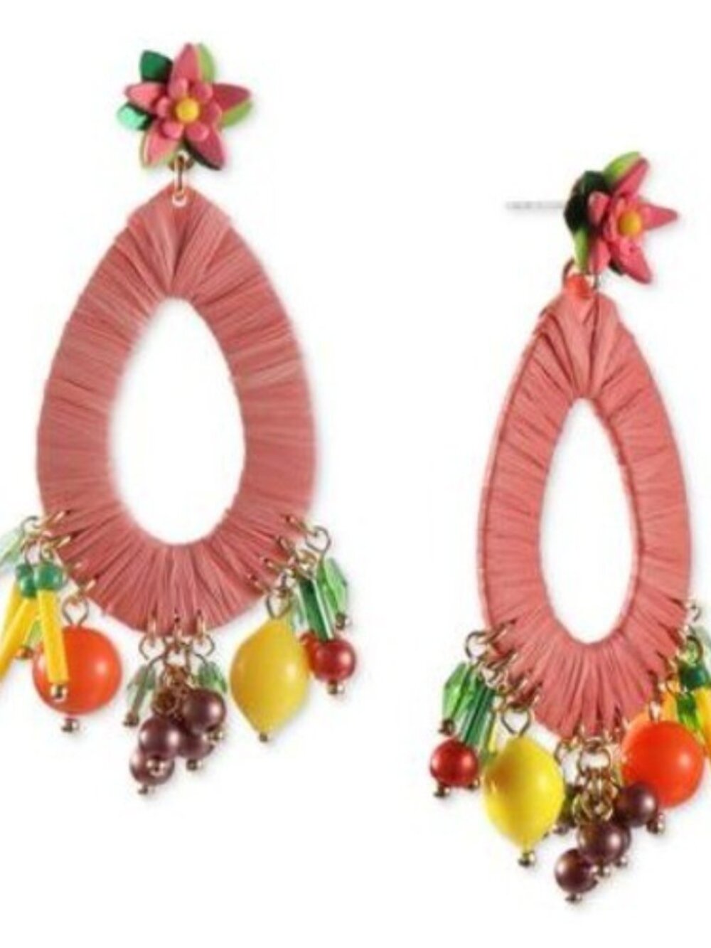 INC Gold-Tone Mixed Fruit Drop Earrings
